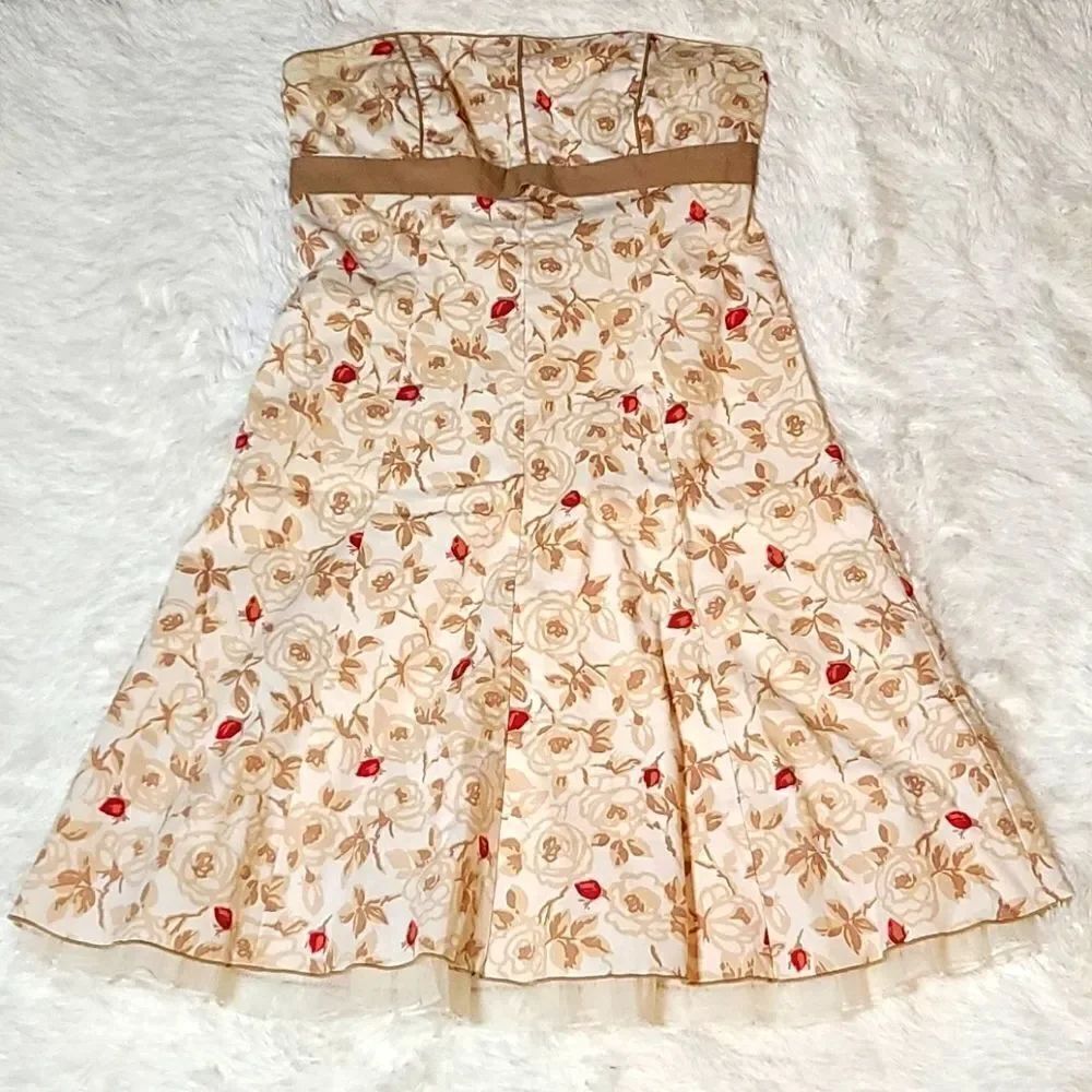 Rosebud Strapless Dress Size 9